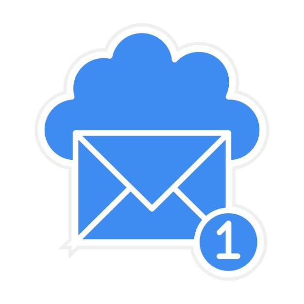 Cloud Email icon vector image Can be used for Cloud Computing