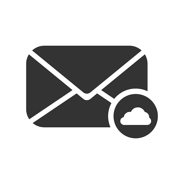 Vector cloud email icon