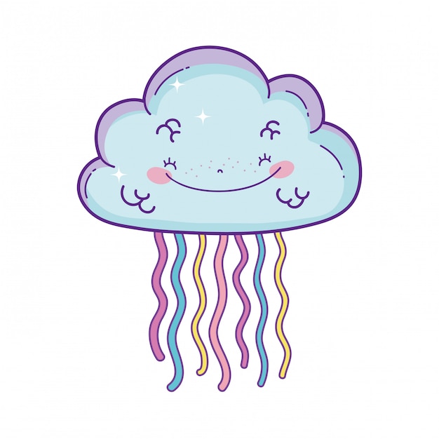 Cloud en regenboog cartoon