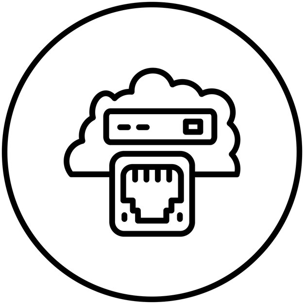 Cloud Ethernet vector icoontje illustratie van Cloud Computing icoonset