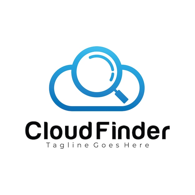 Modello di progettazione del logo di cloud finder