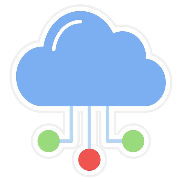 Vector cloud flat illustration