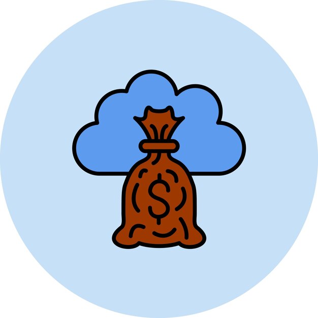 Cloud Flat Money Illustratie