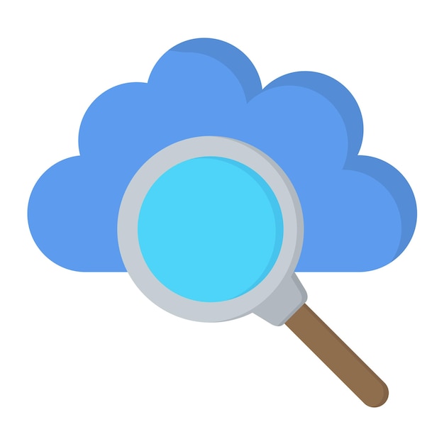 Cloud Flat Search Illustratie