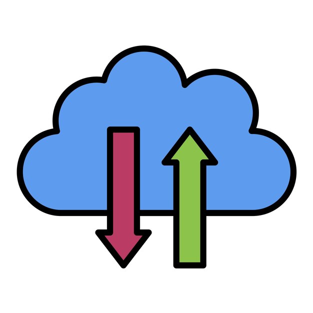 Vector cloud flat switch illustratie