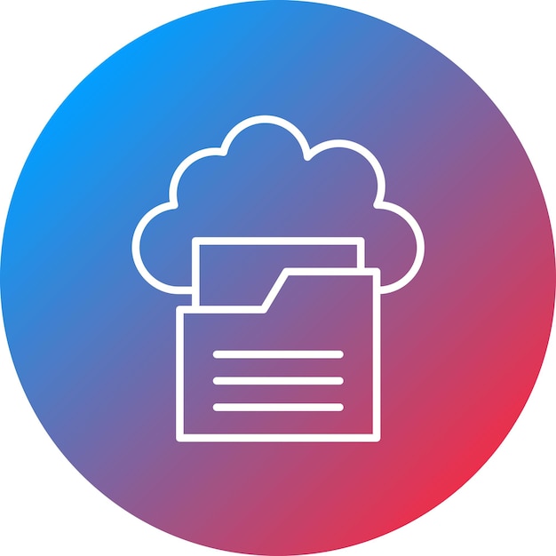 Cloud Folder icon vector image Can be used for Cloud Computing