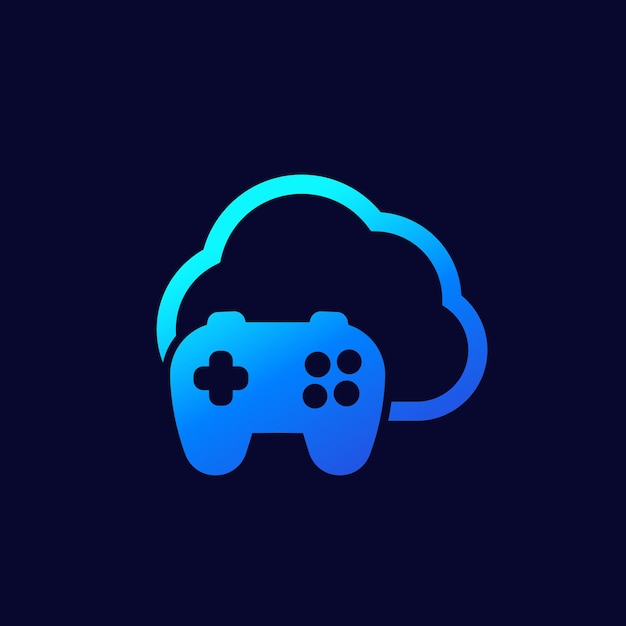 Cloud gaming-pictogram op donker