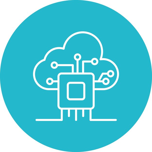 Cloud-gebaseerde architectuur icoon vector afbeelding Kan worden gebruikt voor Data Analytics