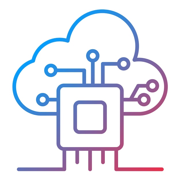 Cloud-gebaseerde architectuur icoon vector afbeelding Kan worden gebruikt voor Data Analytics
