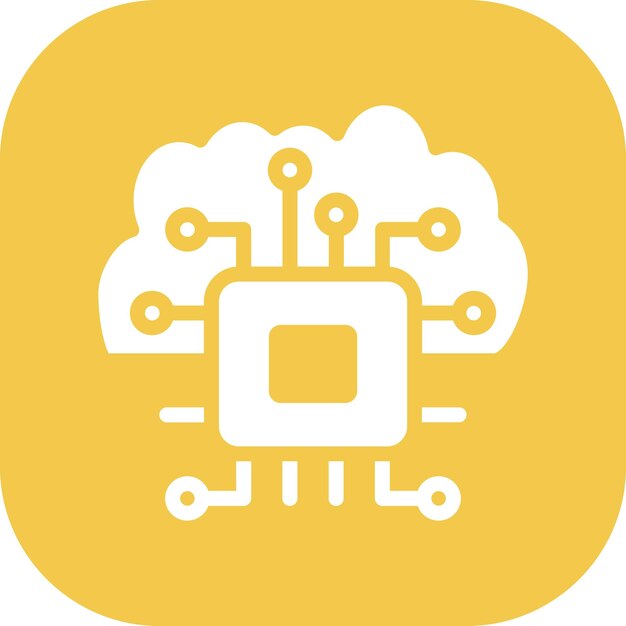 Cloud-gebaseerde architectuur vector icoon illustratie van Data Analytics iconset