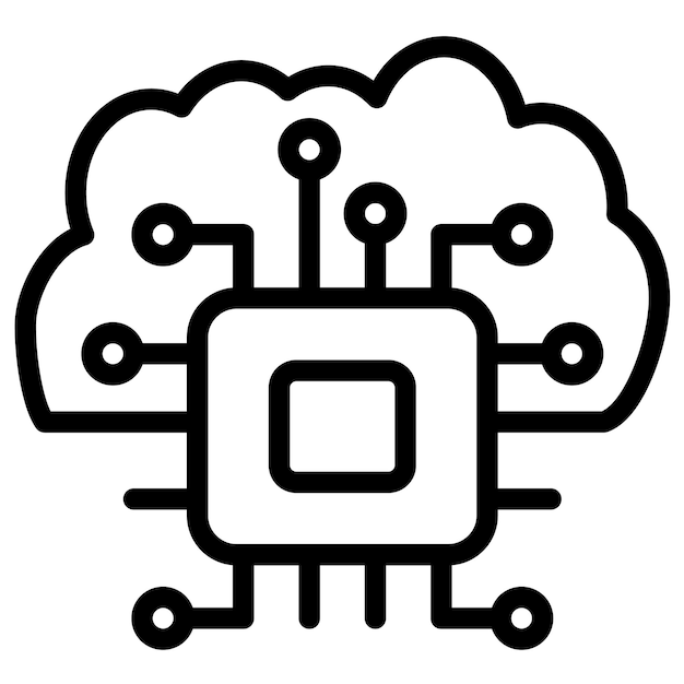 Cloud-gebaseerde architectuur vector icoon illustratie van Data Analytics iconset