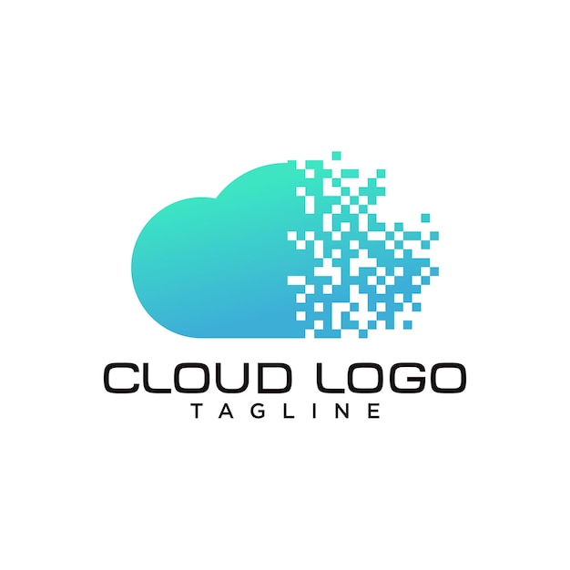 Cloud gegevens Logo Vector sjabloon