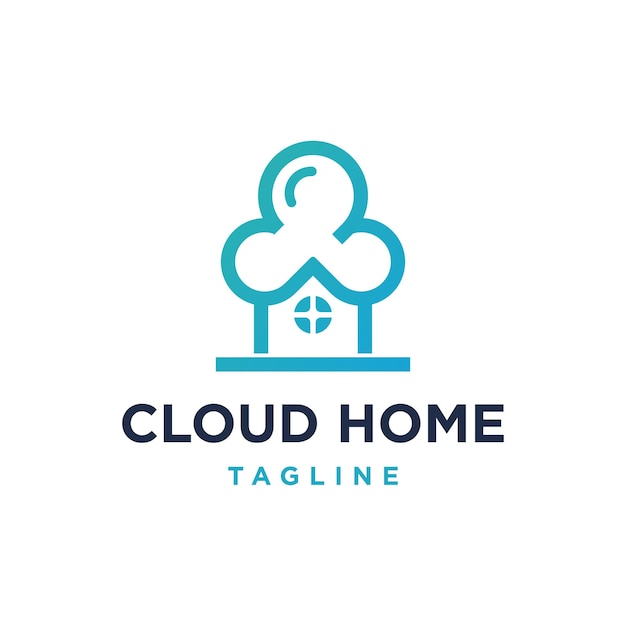 дизайн логотипа облачного дома