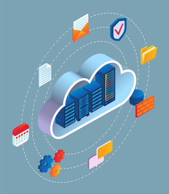 Servizio di cloud hosting per l'archiviazione di dati virtuali