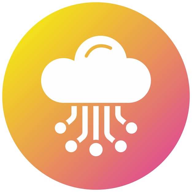 cloud hosting vector icon design illustration