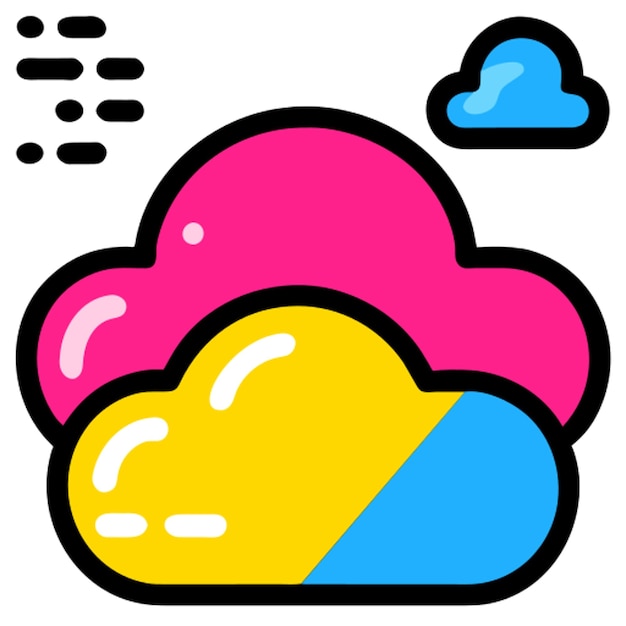 a cloud icon colored outline