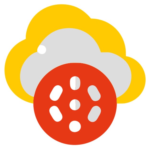 cloud icon colored shapes