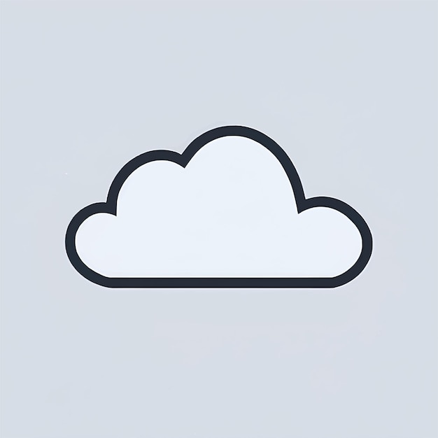 Vector cloud icon flat line vector