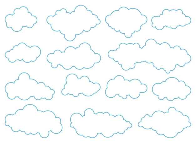 Vector cloud icon in flat style vector illustration