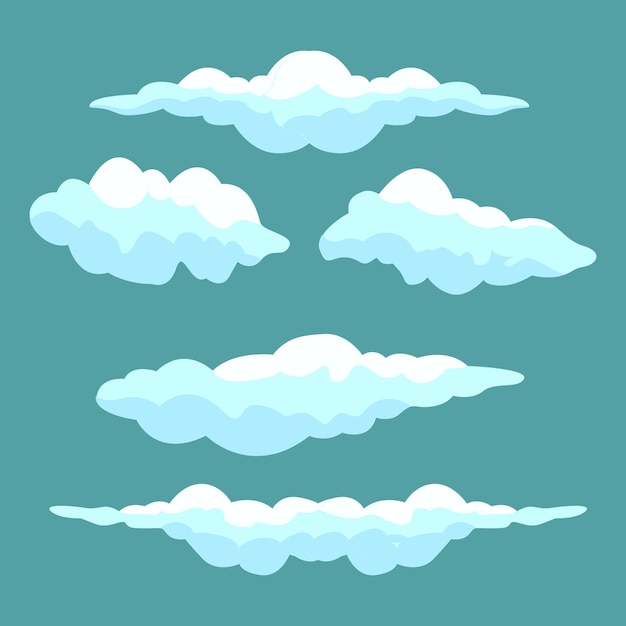 Cloud Icon Set Design Vector Symbol Template Illustration