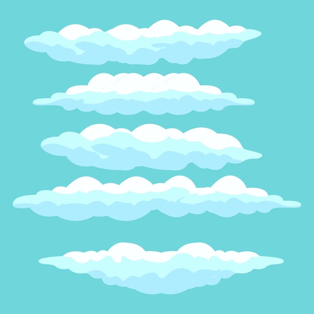 Cloud Icon Set Design Vector Symbol Template Illustration