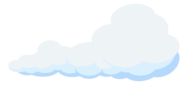 Значок облака Элемент неба Пушистый символ погоды изолирован на белом фоне