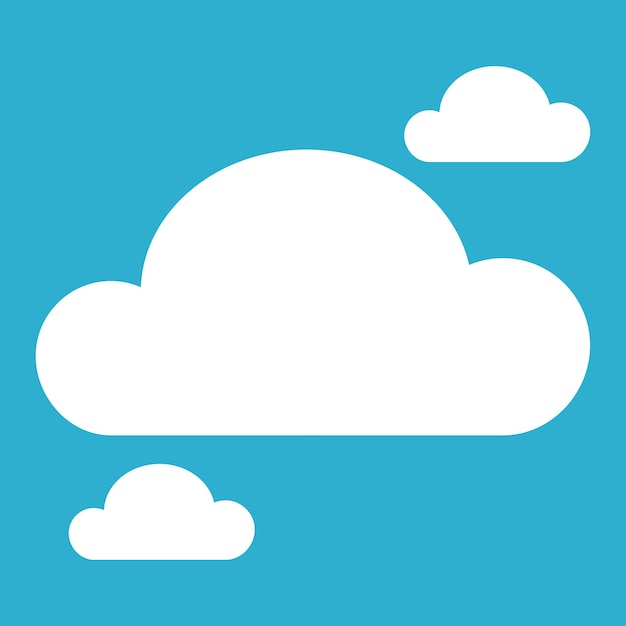 Cloud Icon in trendy flat style isolated on blue background Cloud symbol for your web site design logo app UI Vector illustration EPS10