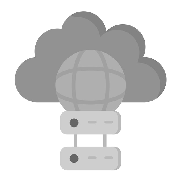Vector cloud icon vector beeld kan worden gebruikt voor cloud computing