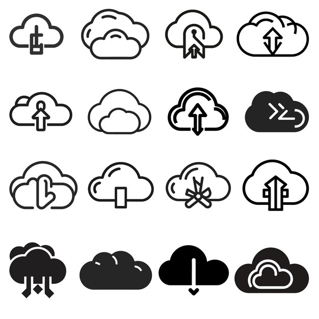 Cloud icon vector for web and mobile app cloud sign and symbol