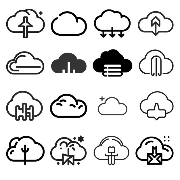 Vector cloud icon vector for web and mobile app cloud sign and symbol