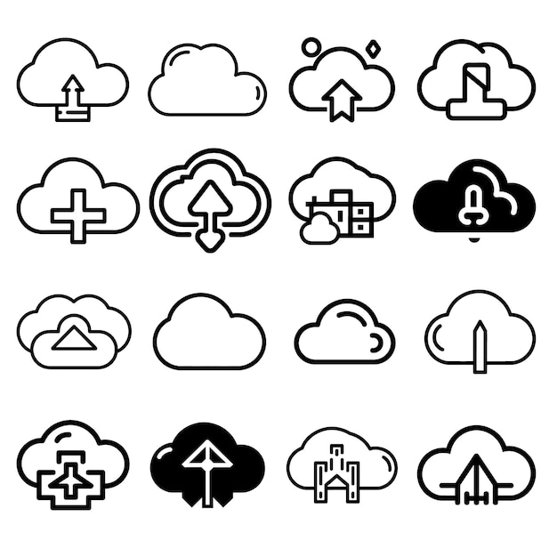 Cloud icon vector for web and mobile app cloud sign and symbol