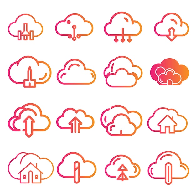 Vector cloud icon vector for web and mobile app cloud sign and symbol