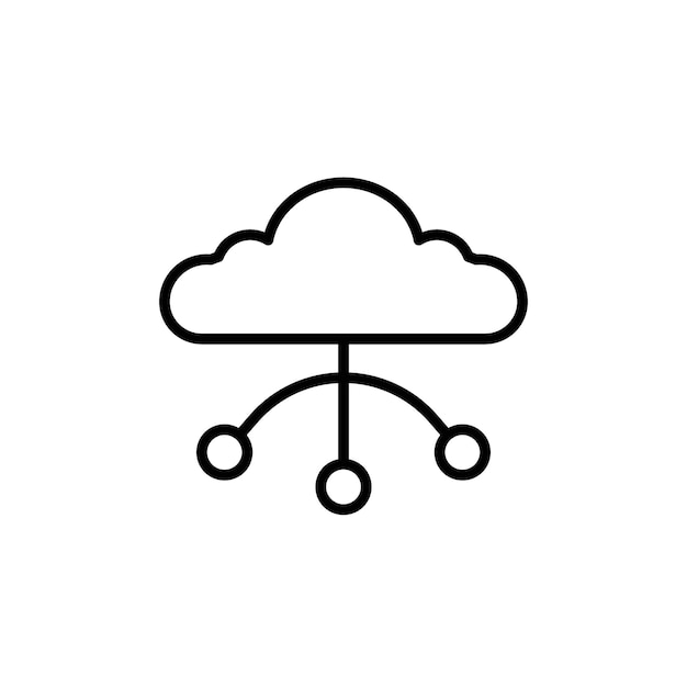 Cloud Icon voor IT-diensten en cloudcomputingoplossingen