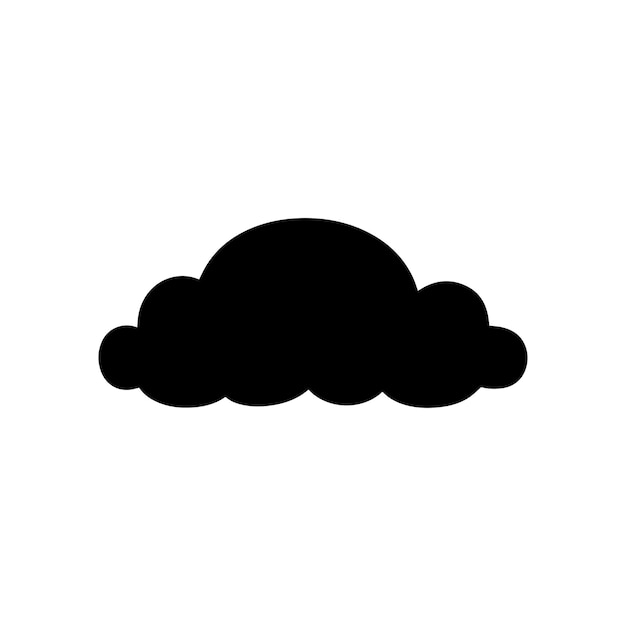 Vector cloud icon over white background silhouette style concept vector illustration