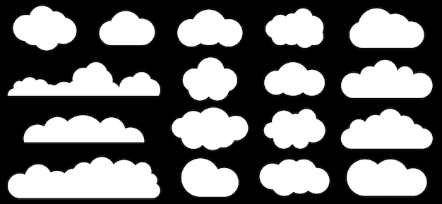 Cloud icons set