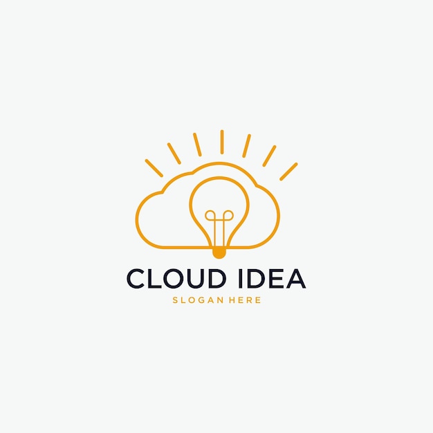 Vettore logo della nube dell'idea