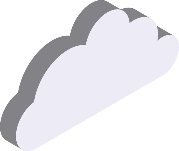 Cloud illustration in 3d isometric style