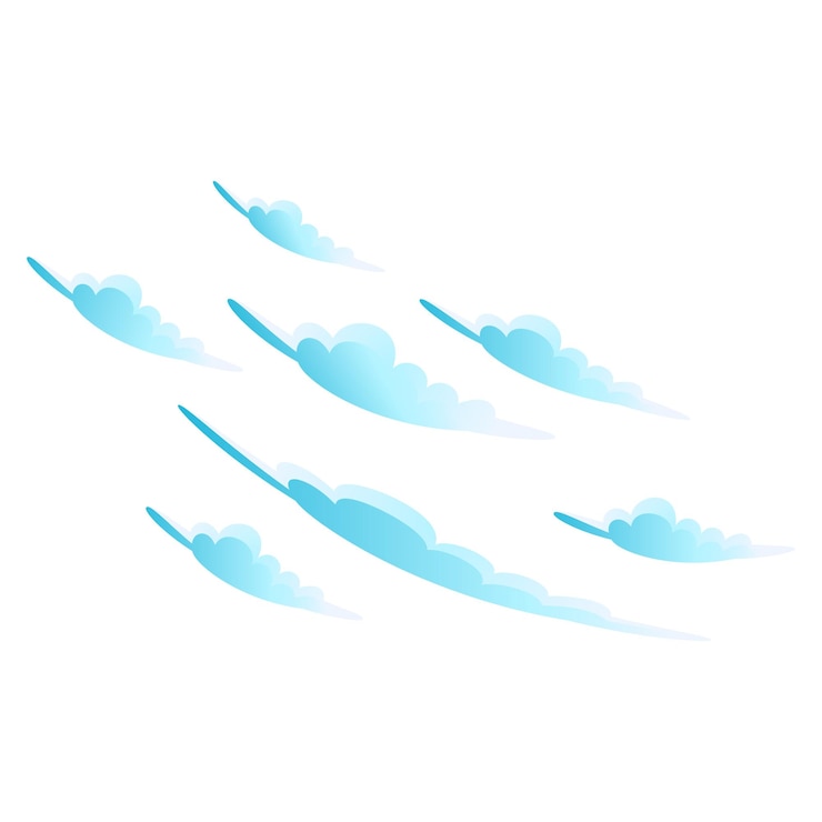 Vector cloud illustration border decoration