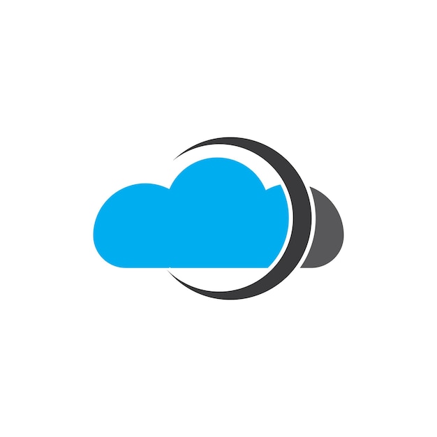 Cloud illustration icon vector flat design