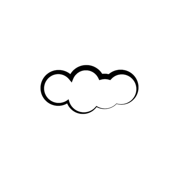 Cloud illustration icon vector flat design