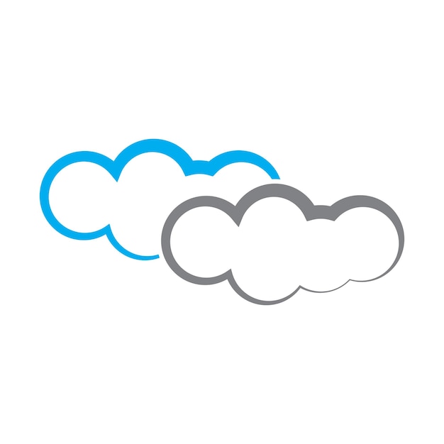 Cloud illustration icon vector flat design