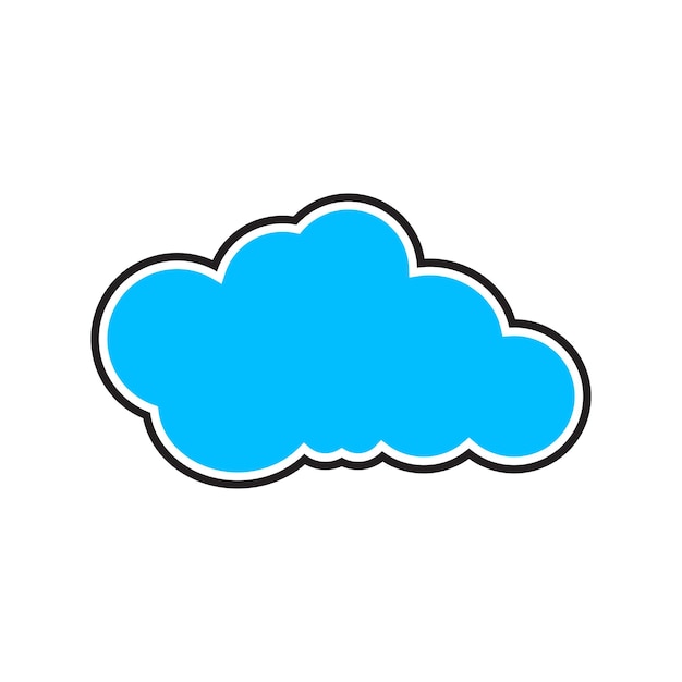 Cloud illustration logo icon vector flat design