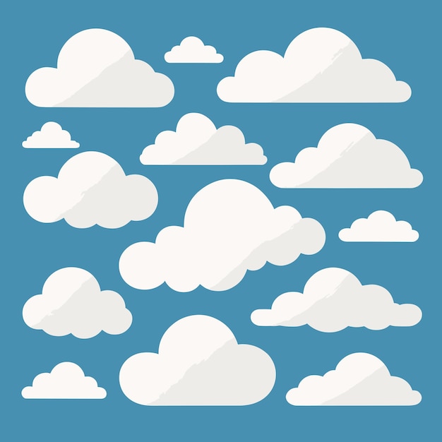 Vector cloud illustration vector set