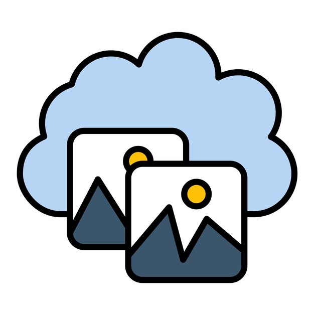 Cloud Images Flat Illustration