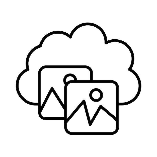 Cloud Images Line Illustration