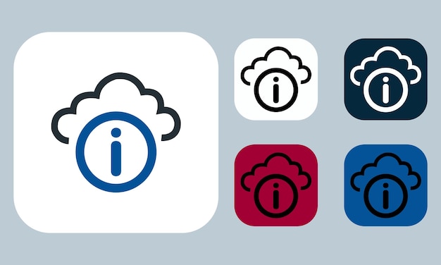 Cloud information icon vector illustration