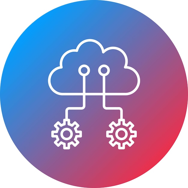 Cloud Interface icoon vector afbeelding Kan worden gebruikt voor Cloud Computing