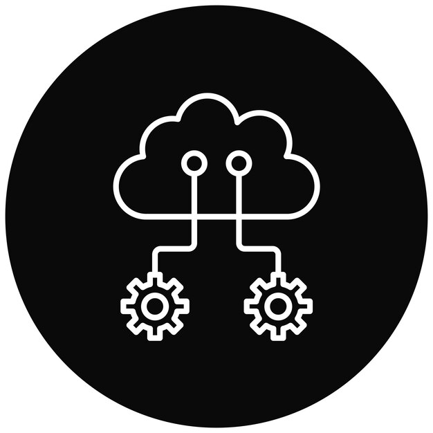 Cloud Interface icoon vector afbeelding Kan worden gebruikt voor Cloud Computing