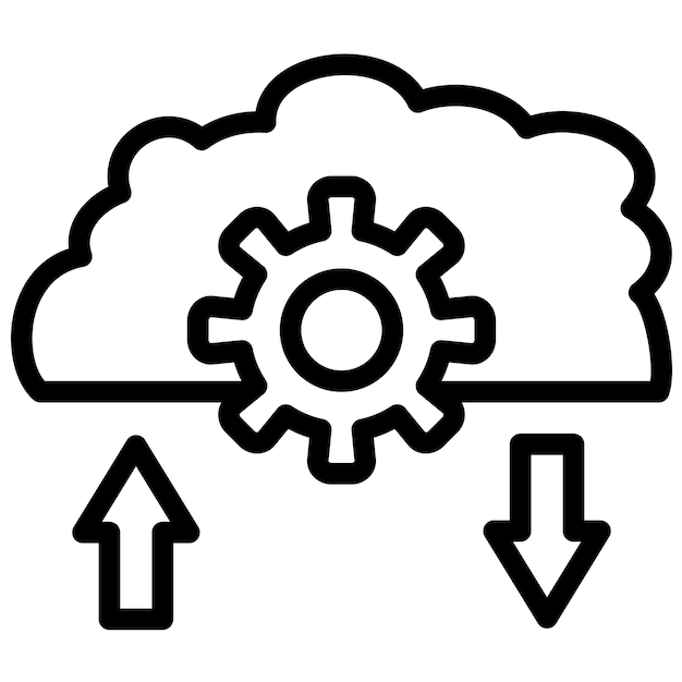 Cloud interface vector icon illustration of cloud computing iconset