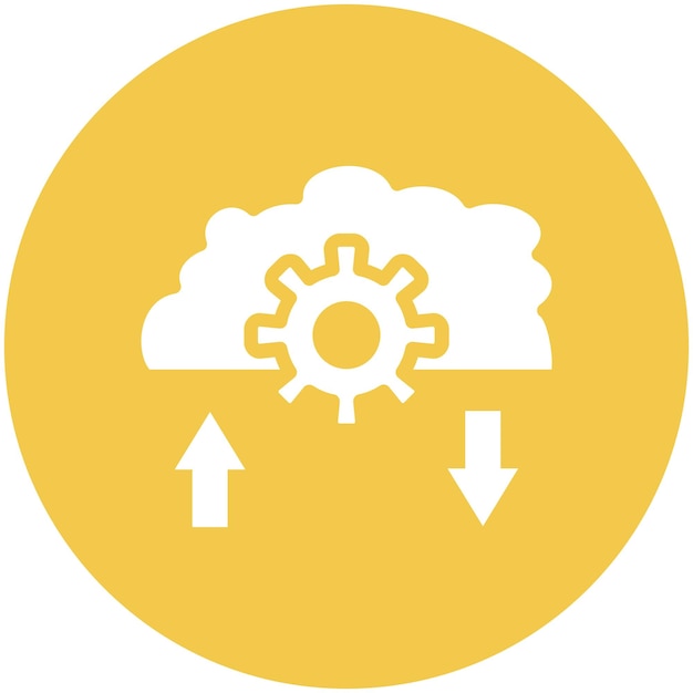Cloud Interface vector icoontje illustratie van Cloud Computing icoonset